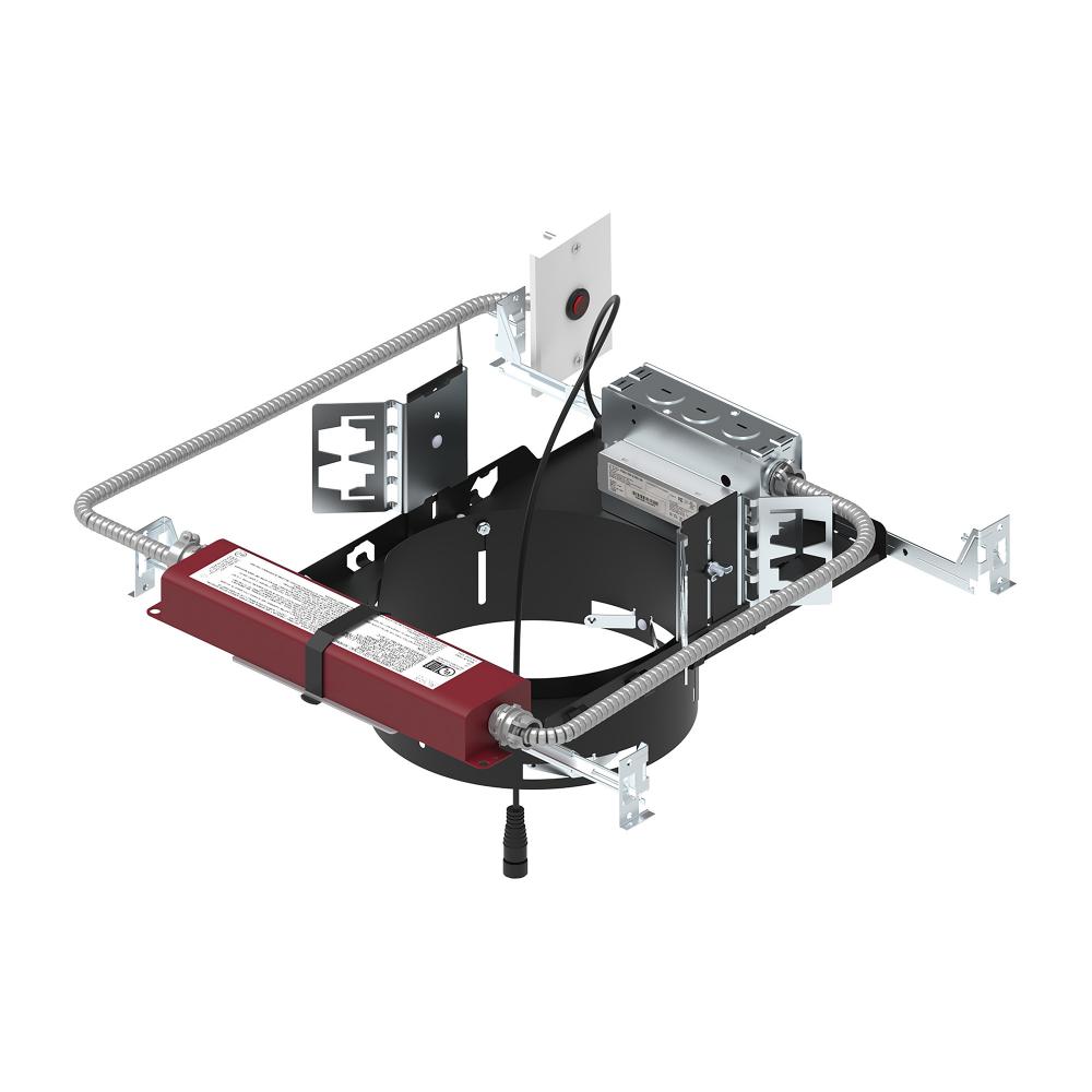 8" Sapphire III Non-IC New Construction Housing w/ Remote Test Switch EM Driver, 38W / 3500lm,