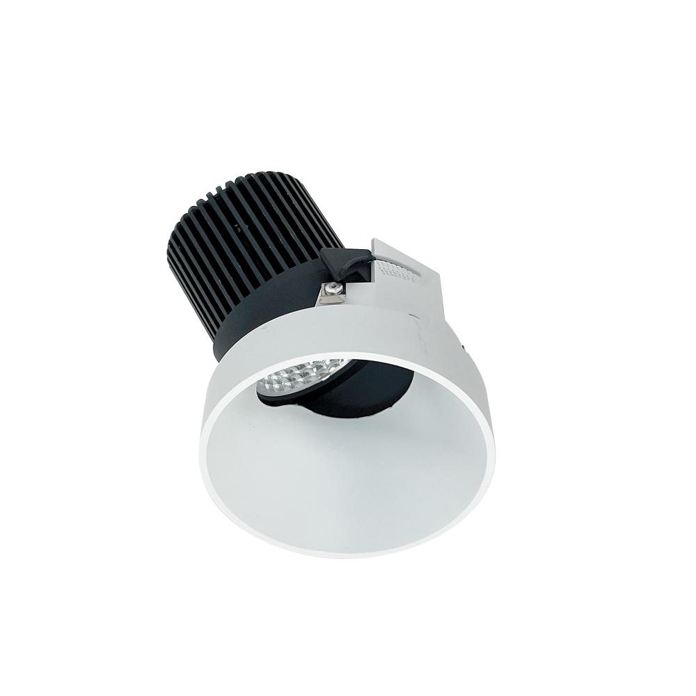 4" Iolite LED Round Trimless Adjustable Slot, 1000lm / 14W, 5000K, Matte Powder White Finish