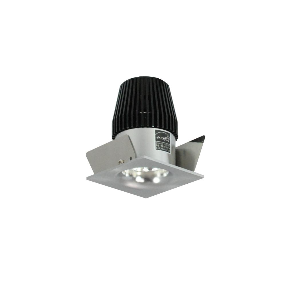 1" Iolite LED BWF Square Bullnose, 600lm, 3500K, Natural Metal Reflector / Natural Metal Flange