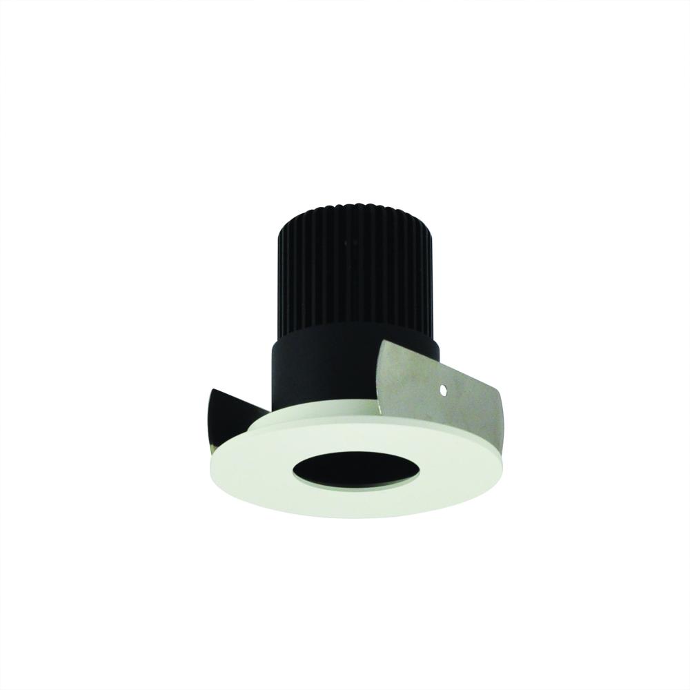 2" Iolite LED Round Pinhole, 800lm / 14W, 5000K, Black Pinhole / Matte Powder White Flange