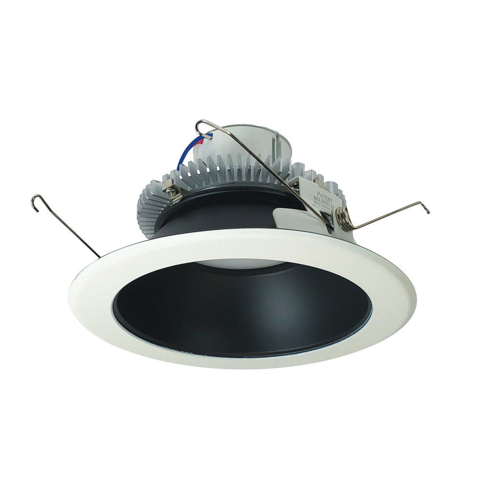 6" Cobalt Click Round Retrofit Reflector, 1000lm / 12W, 3500K, Black Reflector / White Flange