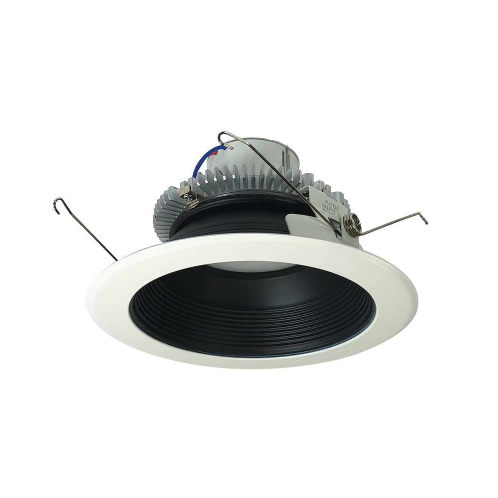 6" Cobalt Click Round Retrofit Baffle, 1000lm / 12W, 3500K, Black Baffle / White Flange