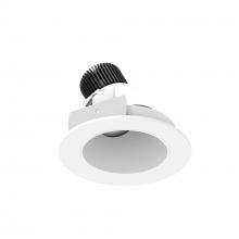 Nora NIO-4RSLA40QMPW - 4" Iolite LED Round Adjustable Slot, 10-Degree Optic, 850lm / 12W, 3000K, Matte Powder White