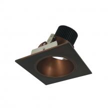 Nora NIO-4SD27XBZ/10 - 4" Iolite LED Square Adjustable Reflector with Round Aperture, 1000lm / 14W, 2700K, Bronze