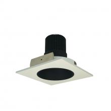 Nora NIO-4SNDC50XBW - 4" Iolite LED Square Reflector with Round Aperture, 800lm / 14W, 5000K, Black Reflector / White