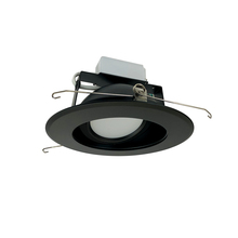 Nora NLCBC-66935XBBEM - 6" Cobalt Adjustable LED Retrofit, 1200lm / 14W, 3500K, Black Reflector / Black Flange,