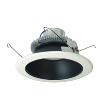 Nora NLCBC2-65135BW/10 - 6" Cobalt Click Round Retrofit Reflector, 1000lm / 12W, 3500K, Black Reflector / White Flange