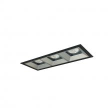 Nora NMIOT-13-B-FFF-CDX-10-HZ - Iolite MLS 3-Head Trim Kit, Black Flange, Comfort Dim, 800lm, Haze Fixed Downlt. Trims
