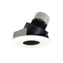 Nora NPR-4RPHA35XBMPW - 4" Pearl LED Round Adjustable Pinhole Retrofit, 1000lm / 12W, 3500K, Black Pinhole / Matte