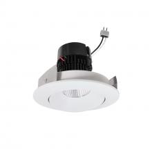 Nora NPRLV-4RC35XMPW - 4" Pearl Low Voltage LED Round Adjustable Cone Retrofit, 1200lm / 11W, 3500K, Matte Powder White