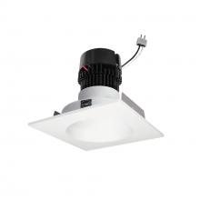 Nora NPRLV-4SNDC35XMPW - 4" Pearl Low Voltage LED Square Retrofit Reflector with Round Aperture, 1150lm / 11W, 3500K,