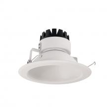 Nora NRM3-61L130NWW - 6" Marquise III Round Open Reflector, 900lm, 3000K, Narrow Flood Optic, White Reflector/White