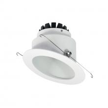 Nora NRM3-6S1L227FW - 6" Marquise III Round Slope Reflector, 1200lm, 2700K, Flood Optic, White Reflector/White Flange