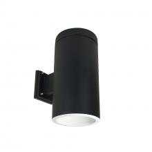 Nora NYLI-6WI1WWB - 6" Cylinder, Black, Wall Mount, Incandescent, Refl., White