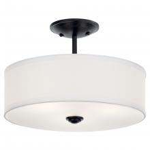 Kichler 43675BK - 3-Light Semi Flush