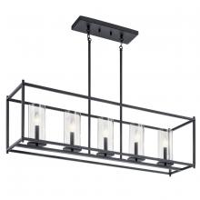 Kichler 43995BK - 5 Light Linear Chandelier