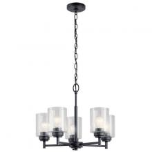 Kichler 44030BK - 5 Light Chandelier Black