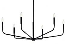 Kichler 52719BK - 6 Light Chandelier