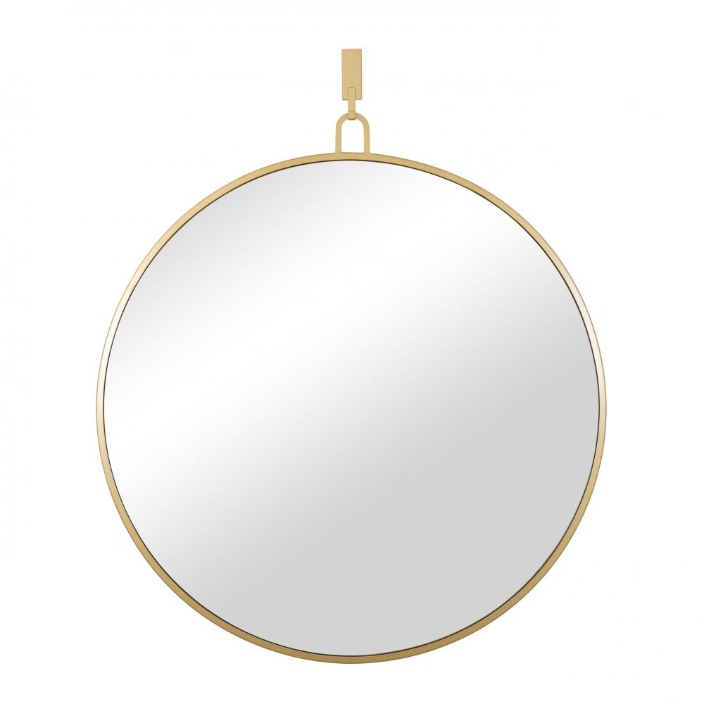 Stopwatch 40-in Round Mirror - Gold