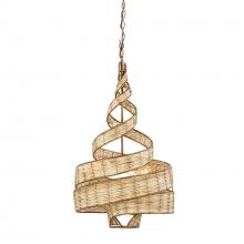 Varaluz 240P03BTR - Flow 3-Lt Twist Pendant - Baguette/Natural Rattan