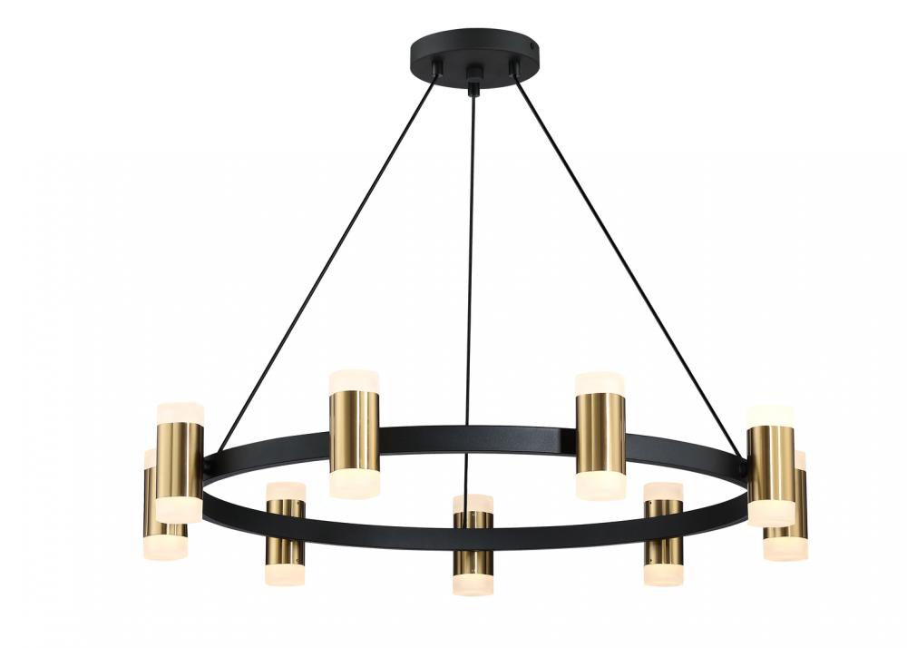 Chandelier Sand Black + Warm Gold 2000 lm LED