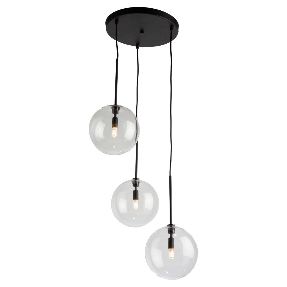 Pinpoint 3 Light Pendant Black