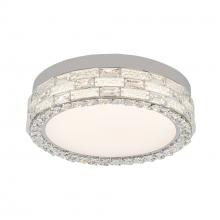 Artcraft AC6925PN - Elegance Integrated LED Flush Mount 15.75", Chrome with Crystal Glassware