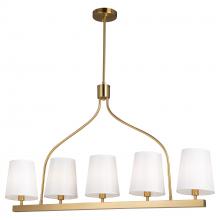 Artcraft SC13336BG - Rhythm 5 Light Island Brushed Gold