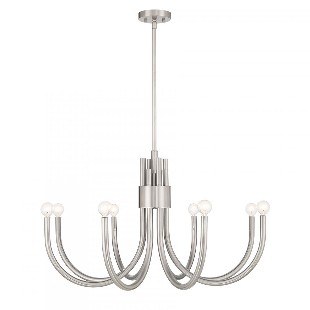 Sorrento 8-Light Chandelier in Satin Nickel