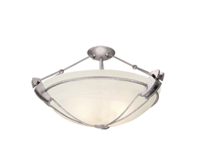 Kalco 4844PS/SMKTAUP - Grande 24 Inch Semi Flush Mount