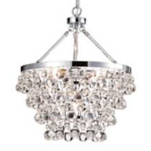 43rd Street Lighting, Inc. Items E323 - Juda by Marchand - Chrome 19in 5LT Crystal tear trop Chandelier chrome finish