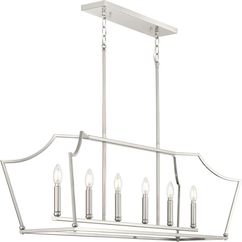 6-Light Linear Chandelier