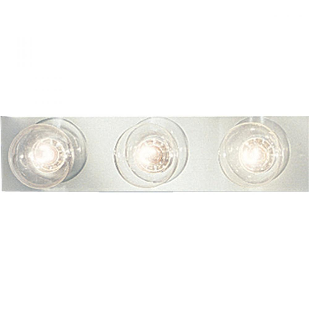 Broadway Collection Three-Light Polished Chrome Traditional Bath Vanity Light