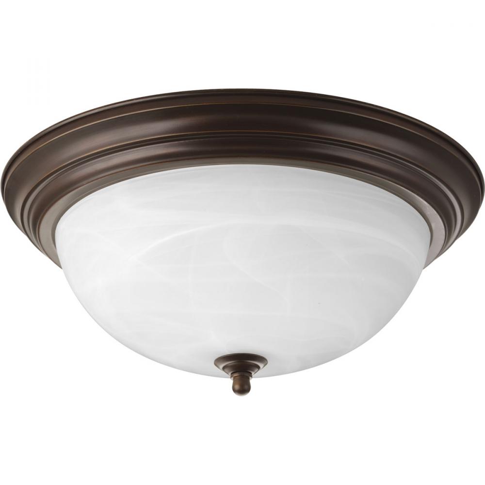 Three-Light Dome Glass 15-1/4" Close-to-Ceiling