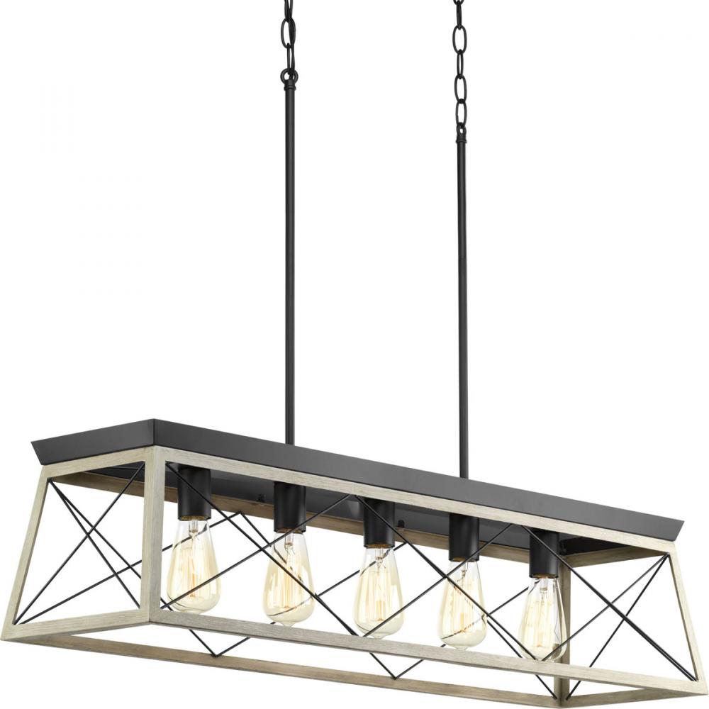 Five-Light Linear Chandelier