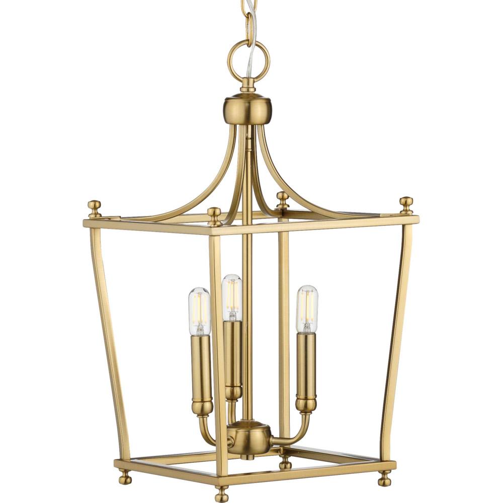 Parkhurst Collection Brushed Bronze Three-Light Foyer