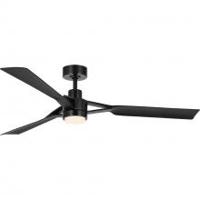 Progress P250117-31M-30 - Belen Collection 60-in Three-Blade Matte Black Modern Ceiling Fan with Matte Black Blades