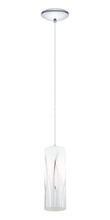 Eglo 92739A - 1x100W Mini Pendant With Chrome Finish & White & Chrome DÃ©cor