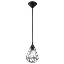 Eglo 94187A - 1x100W Cage Pendant With Matte Black Finish