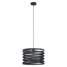 Eglo 99345A - 1 LT Pendant With Black Finish and Black Metal Spiral Shade