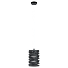 Eglo 99346A - 1 LT Pendant With Black Finish and Black Metal Spiral Shade