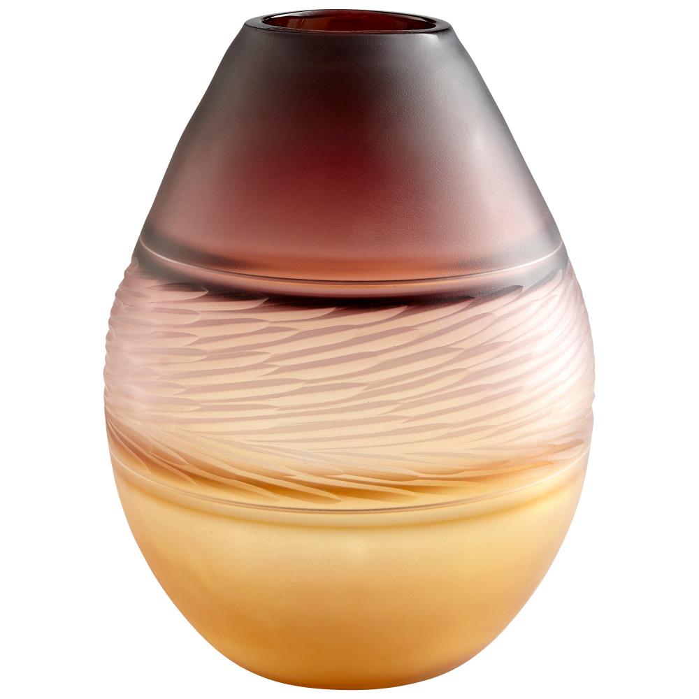 Leilani Vase Plum And Amber - Medium