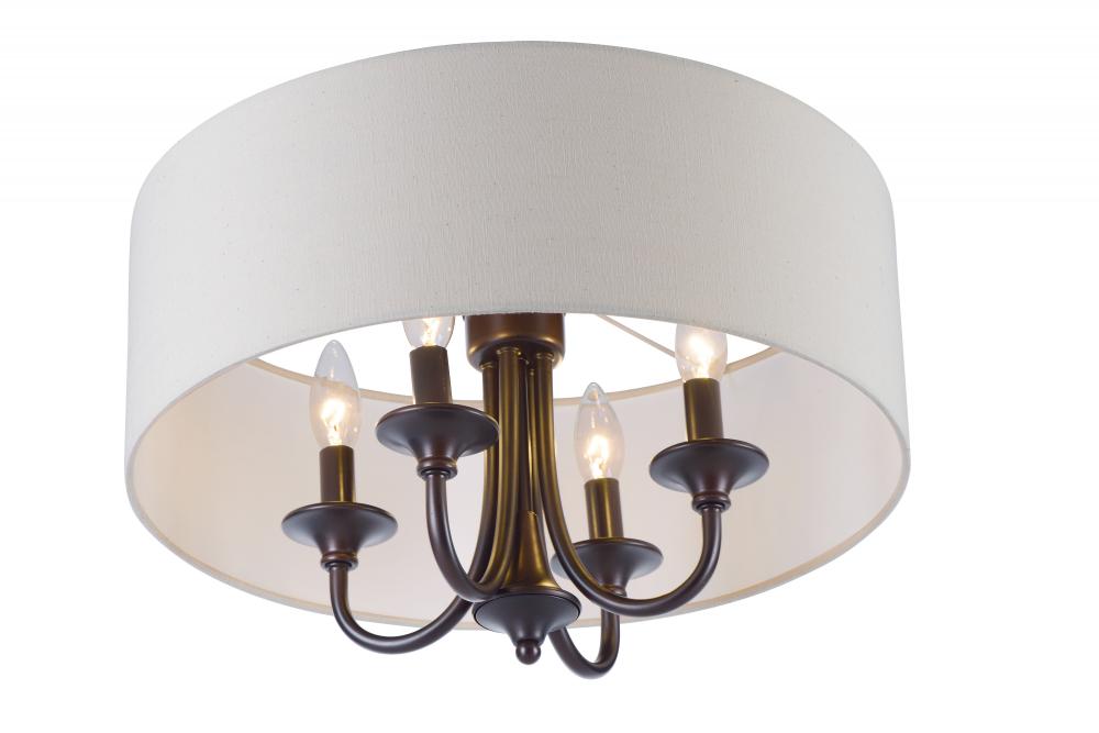 4-Light Semi-Flush Mount