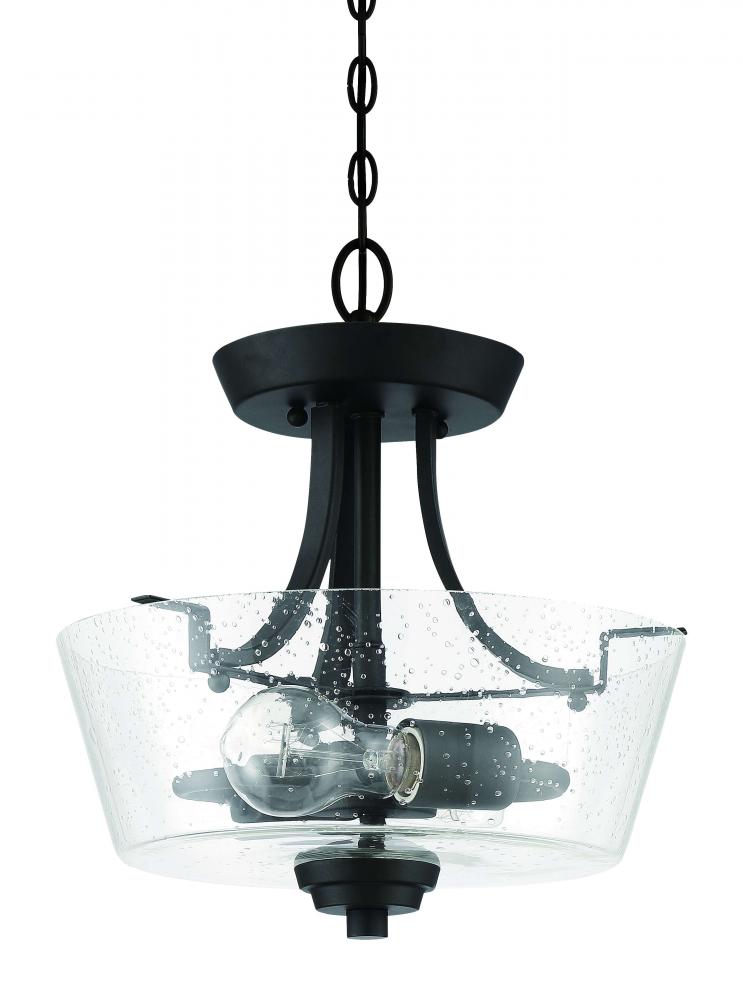 2-Light Convertible Semi Flush