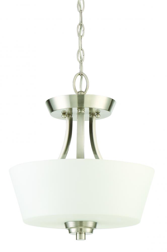 2-Light Convertible Semi Flush