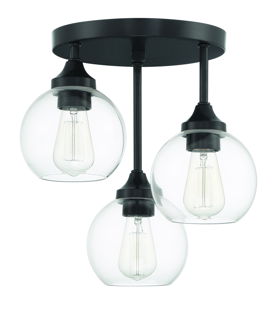 3-Light Semi Flush