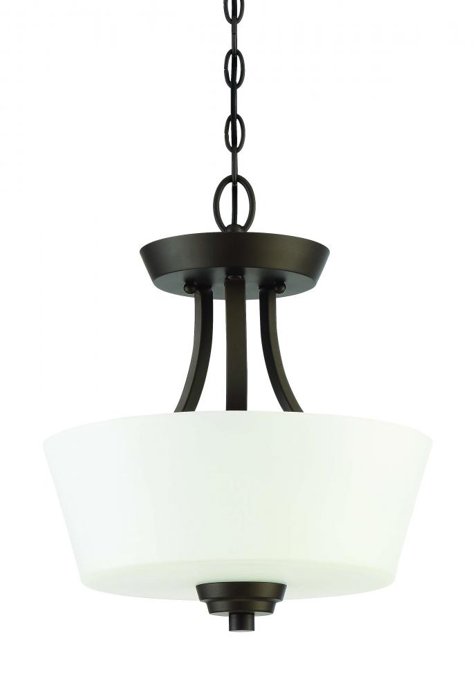 2-Light Convertible Semi Flush