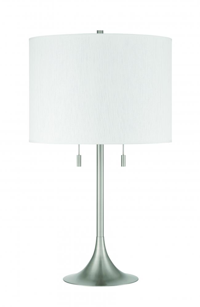 Neely 2 Light Table Lamp in Brushed Polished Nickel