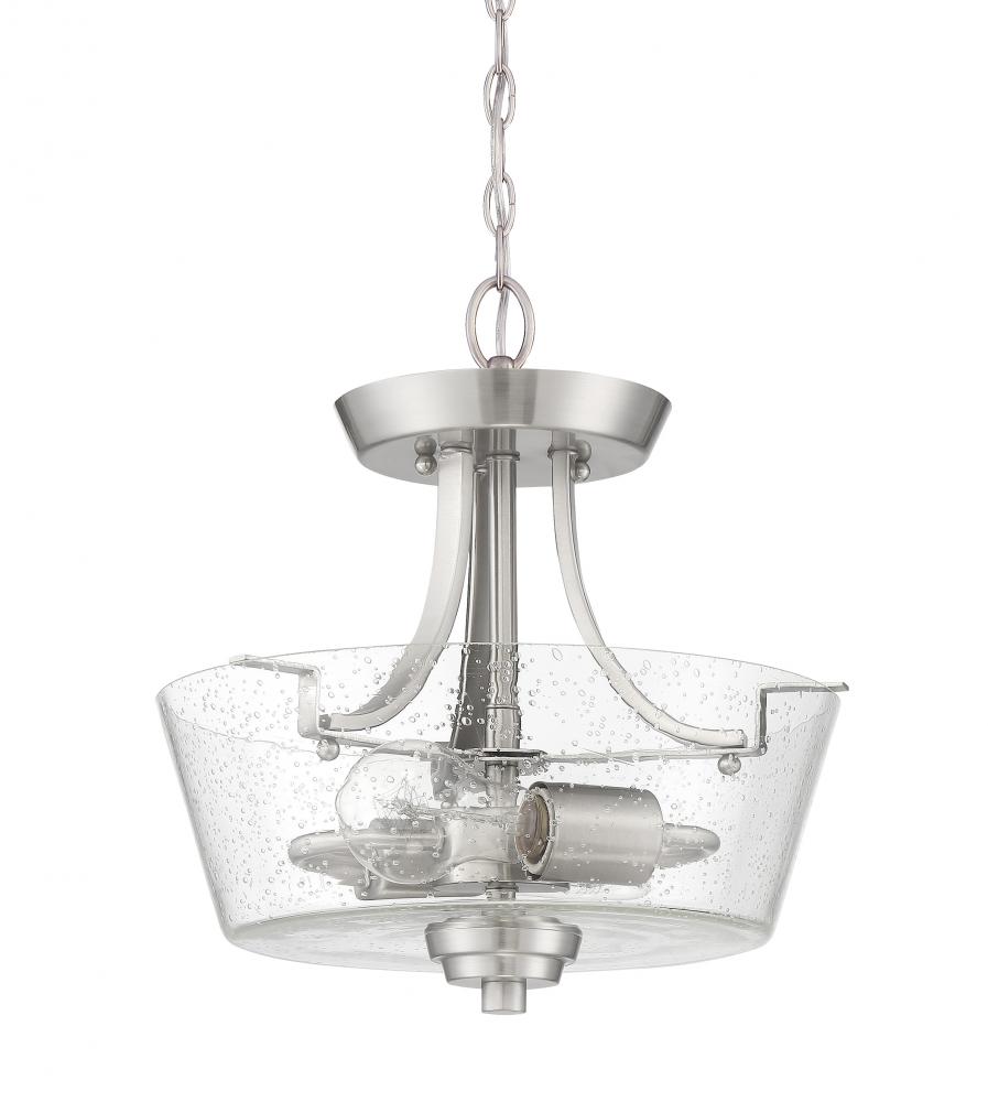 2-Light Convertible Semi Flush