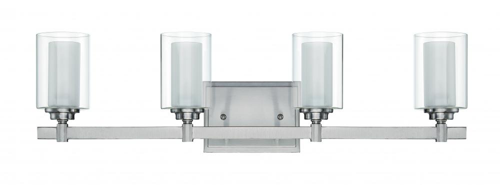 Celeste 4 Light Vanity in Brushed Polished Nickel